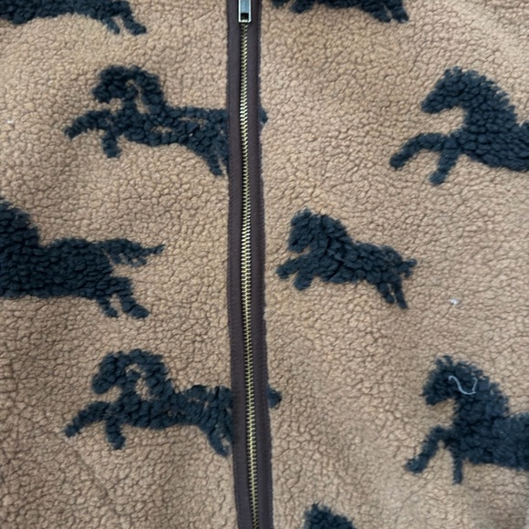 THE GREAT. Brown and Black Teddy Jacket - Picture 5 of 8